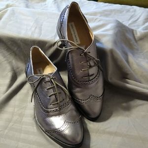 Saks Fifth Ave Metallic Colored Oxfords
